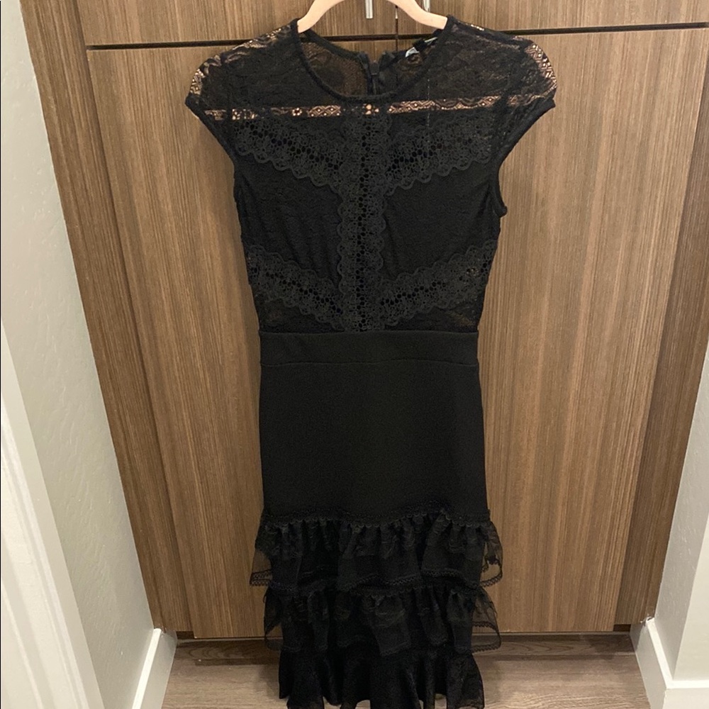Elegant Black Lace Dress